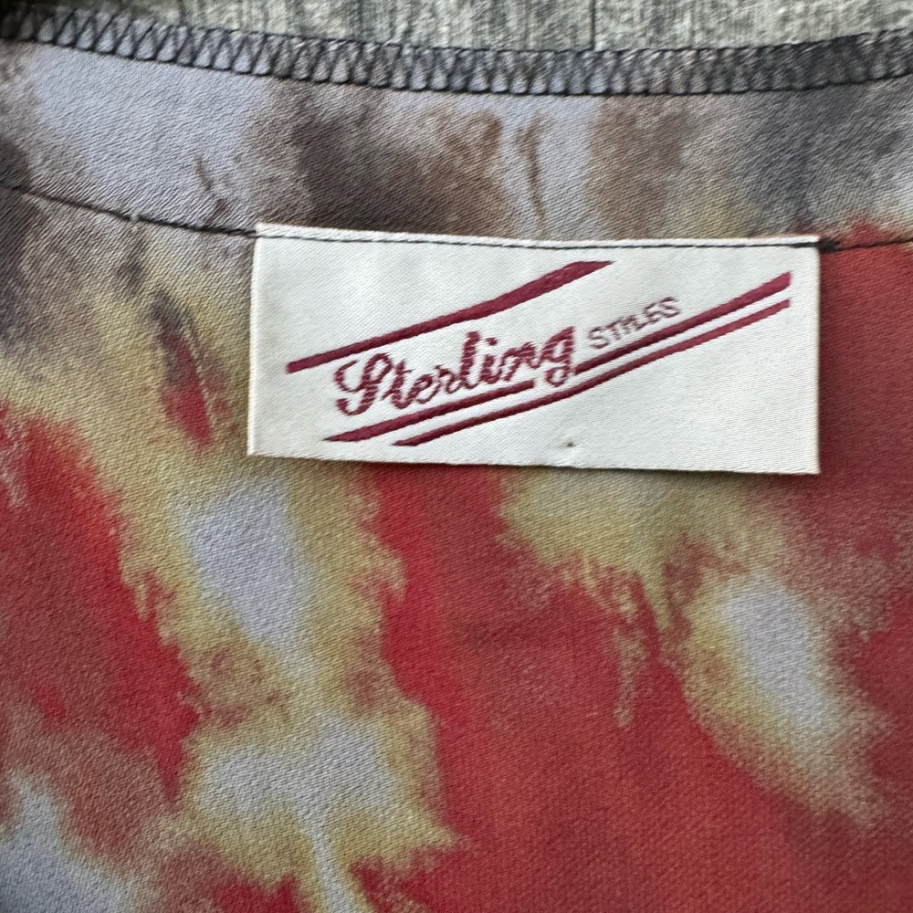 Sterling Styles Silk Patchwork Tunic Top One Size… - image 3